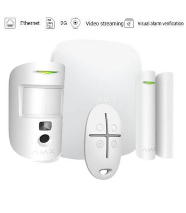 AJAX STARTERKIT CAM kit d'alarme avec motioncam Couleur blanche