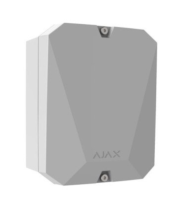 White Wireless multi-transmitter for the integration of cabled systems in Ajax