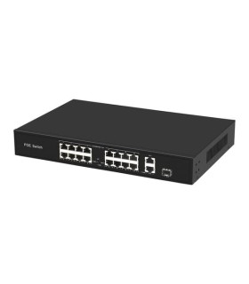 Swich PoE 300W 16 porte + 2 Uplink RJ45 Gigabit + 1 SFP