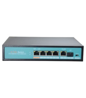 Switch HiPoE 65W 4 Ports PoE + 1 Uplink + 1 SFP Giga