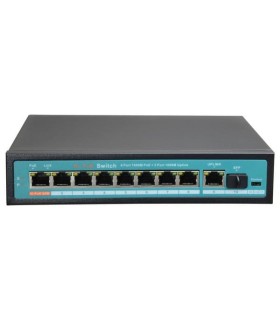 Swich HiPoE 120W 8 porte PoE + 1 Uplink + 1 SFP Gigabit