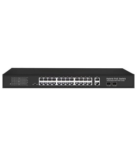 Switch HiPoE 300W 24 porte PoE + 2 porte Gigabit + 2 porte SFP Combo