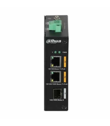 Switch HiPoE 60W 2 puertos PoE + 1 puerto Uplink SFP
