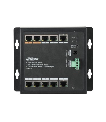 Switch HiPoE 96W 8 porte PoE + 2 porta uplink RJ45 + 1 porta SFP