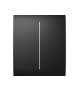 Panneau tactile pour double interrupteur couleur noire