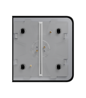 Panel táctil para un interruptor doble de luz negro