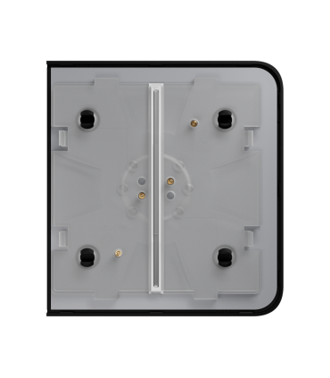Panneau tactile pour un double interrupteur d'éclairage noir
