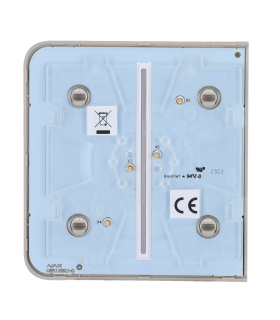 Touch panel for a double light switch Olive colour