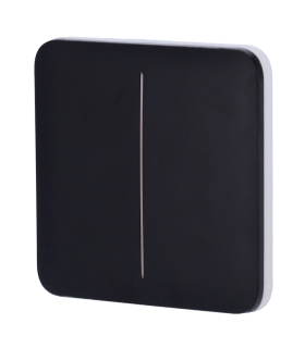 Panel táctil para interruptor de luz doble negro