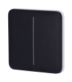 Panel táctil para interruptor de luz doble negro