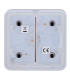 Painel táctil para interruptor duplo de luz preto