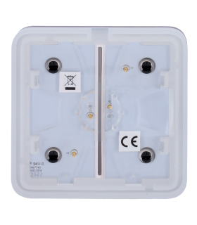 Panel táctil para interruptor de luz doble negro