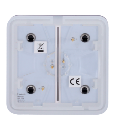 Panel táctil para interruptor de luz doble negro