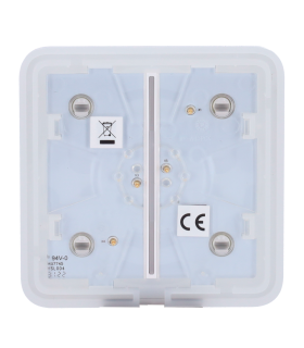 Painel táctil para interruptor duplo de luz Cor nebulosa