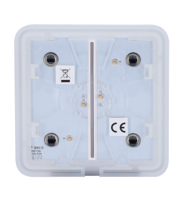 Painel táctil para interruptor duplo de luz Cor de grafite