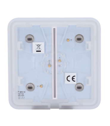 Panel táctil Ajax Solobutton para interruptor de luz doble, RAL 7004 Color gris