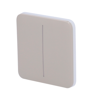 Touch panel for double light switch, RAL 7044 Olive colour