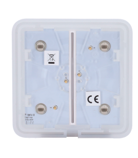Painel táctil para interruptor duplo de luz, RAL 7044 Cor de azeitona