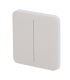 Painel táctil para interruptor duplo de luz, RAL 9002 cor pérola
