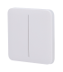 Painel táctil para interruptor duplo de luz Cor branca