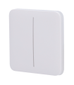 Panneau tactile pour double interrupteur d'éclairage Couleur blanche