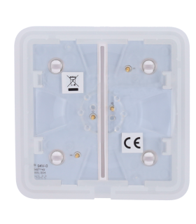 Touch panel for double light switch white colour