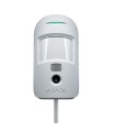 White Ajax FIBRA motion detector with photo collection and photo on request