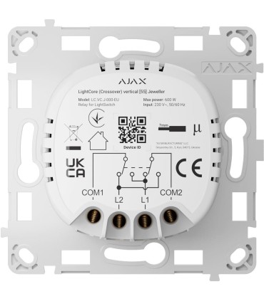 Relé para interruptor de luz de cruce vertical