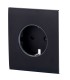 Ajax central cover for basic type F socket black color