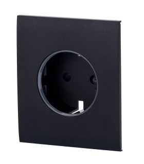Ajax central cover for basic type F socket black color