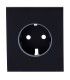 Copertura centrale Ajax per presa base tipo F colore nero