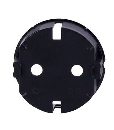 Tapa central Ajax para enchufe básico tipo F color negro