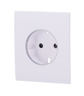 Copertura centrale Ajax per presa base tipo F colore bianco