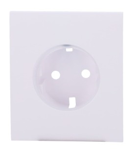 Cache central Ajax pour prise basique type F couleur blanc