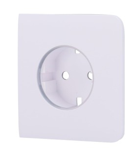Cache latéral Ajax pour prise basique type F couleur blanc