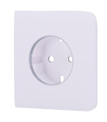 Cache latéral Ajax pour prise basique type F couleur blanc