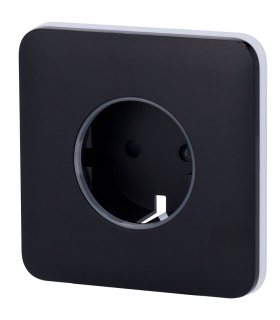 Ajax cover for basic type F socket black color