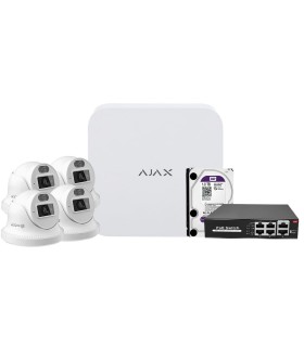 Kit di videosorveglianza Ajax con 4 telecamere turret