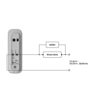 Ajax Doorbell Grigio — Videocitofono IP Wi-Fi 4 MP con IA