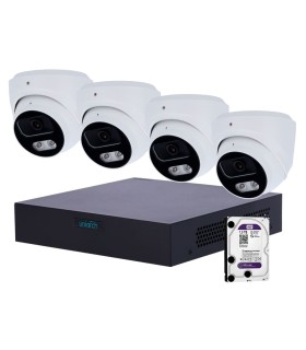 NVRKIT108T-4 - Uniarch 4 Turret Camera 4MP PoE Kit |Lisintec