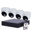 NVRKIT108T-4 - Kit Videosorveglianza IP Uniarch NVR PoE 8 Canali + 4 Telecamere Turret 4MP con HDD 1TB
