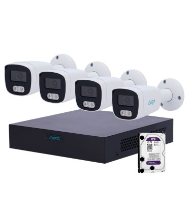 NVRKIT108B-4 - Kit Uniarch 4 Cámaras 4MP PoE | Lisintec