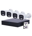 Kit de Videovigilância Uniarch com 4 Câmaras Bullet Easy-P