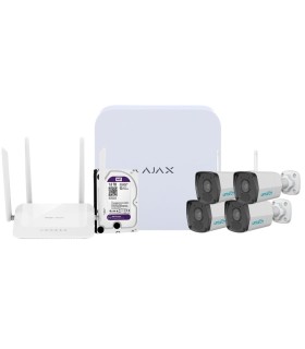 NVRKIT108B-2W - Kit Ajax 4 Caméras Wi-Fi 2MP | Lisintec
