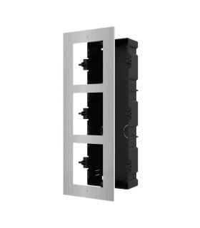 DS-KD-ACF3/S -Panel frontal y caja de registro encastrada hasta 3 módulos