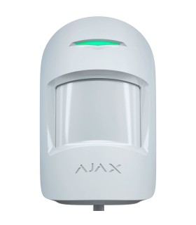 Detetor de movimento Ajax cableado de dupla tecnologia branco
