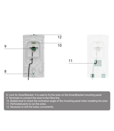 Outdoor siren certified NFA2P and grade 3 Ajax Fibra system