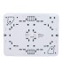 Housing with two spaces for fibra modules white colour