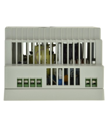 Power supply switched to DIN rail