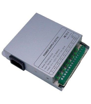 Alimentatore a commutazione uscita DC 12 V 10 A / 120 W 8 uscite